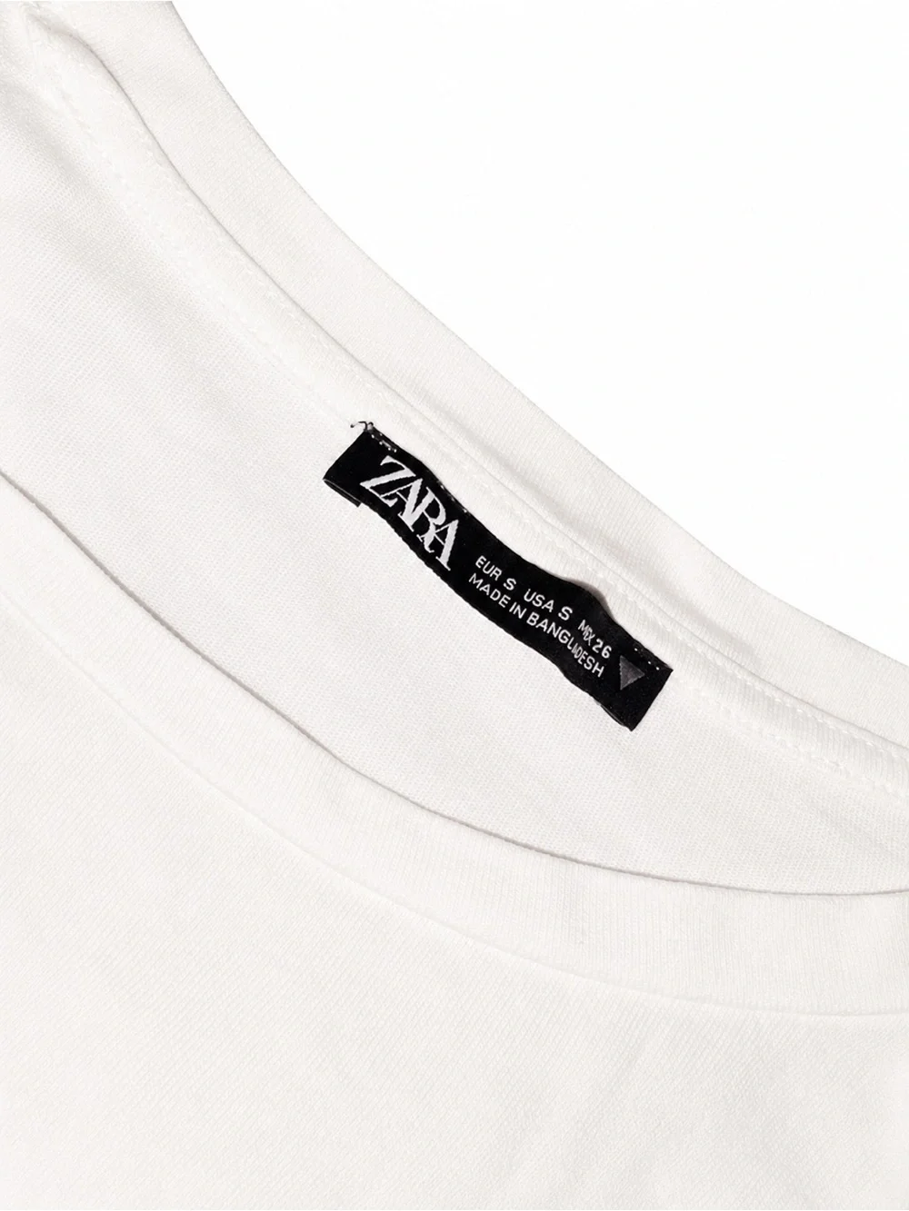 Zara White Puff Sleeve Crop Tee